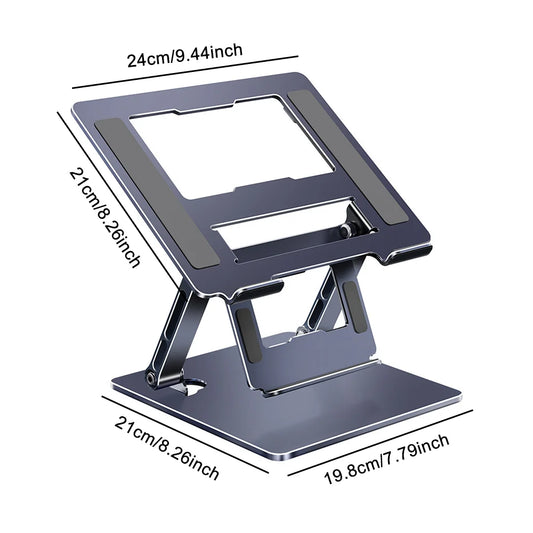 Verstellbarer Aluminium Laptopständer für ergonomisches Arbeiten. Geeignet für Macbook und PC-Laptop