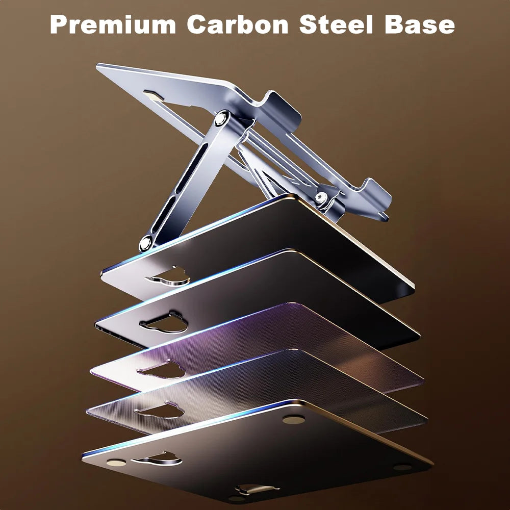 Verstellbarer Aluminium Laptopständer für ergonomisches Arbeiten. Geeignet für Macbook und PC-Laptop