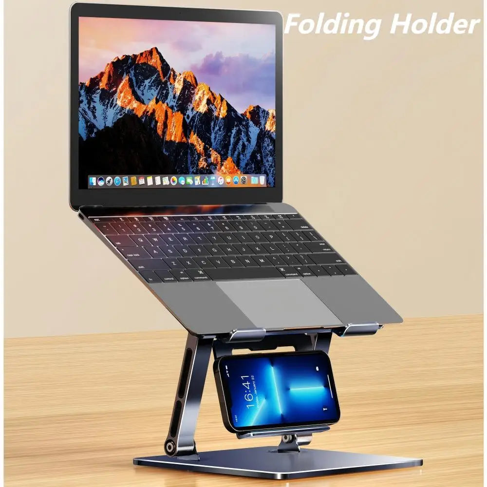 Verstellbarer Aluminium Laptopständer für ergonomisches Arbeiten. Geeignet für Macbook und PC-Laptop